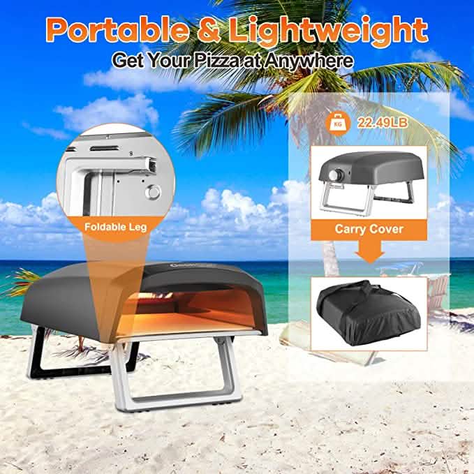 Geek Chef Outdoor Pizza Oven Pizza Grilling 12'' Portable Gas Oven