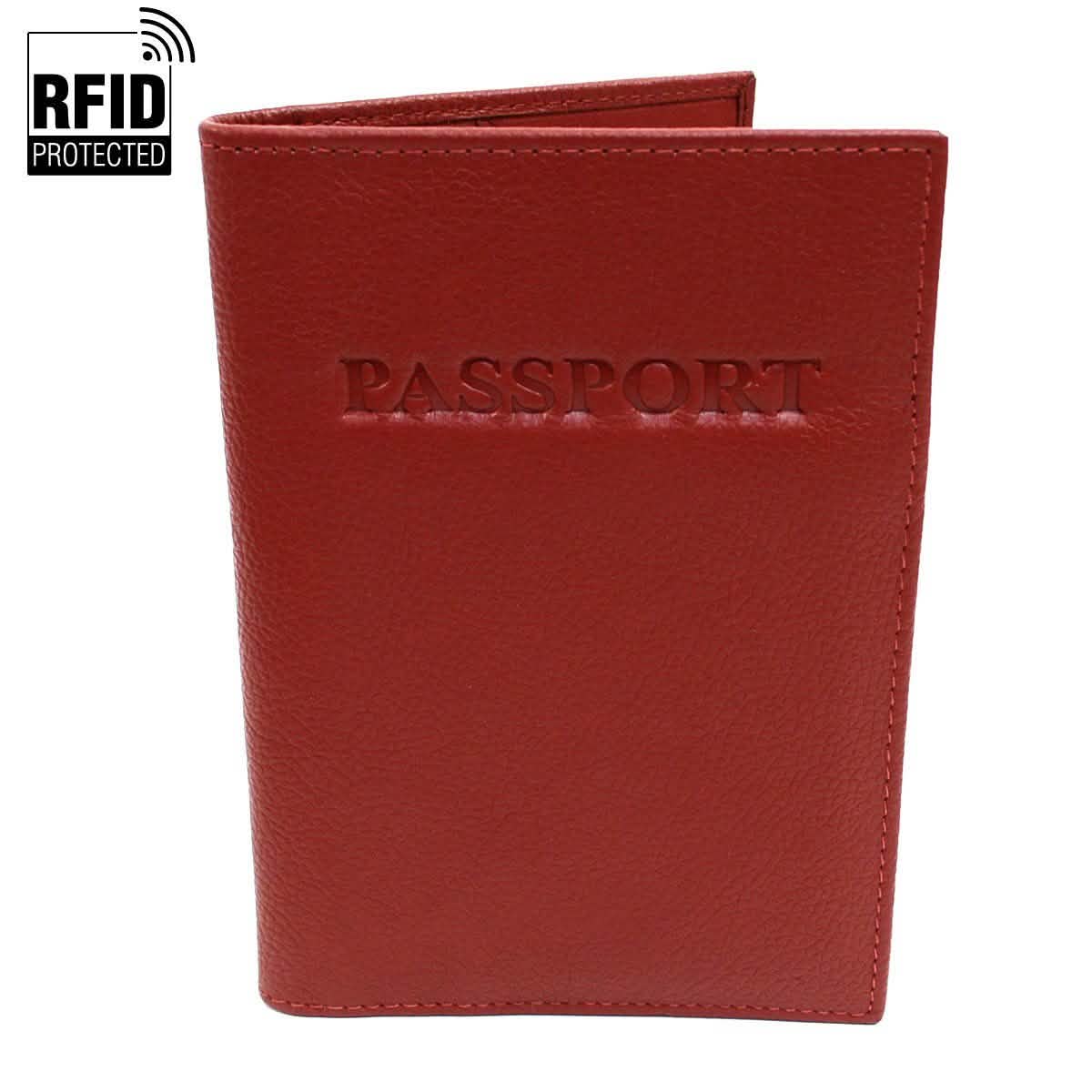 Genuine Leather RFID Passport Holder