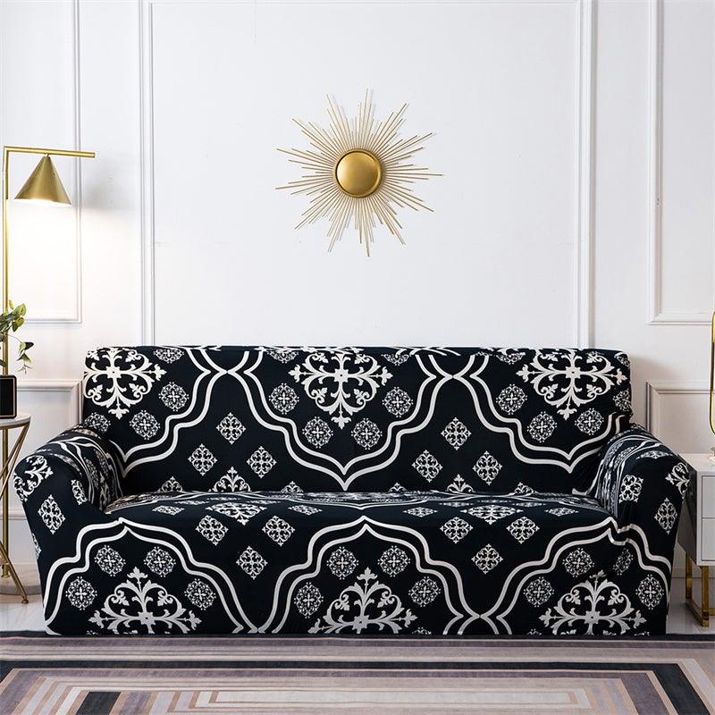 Geometric Sofa Covers Stretch Plaid Sofa Slipcovers for Living Room Elastic Sofa Cover Couch Armchair Cover Towel 1 2 3 4 Seater Slipcover For Sofas Loveseat Armchair Living Room Universal Furniture