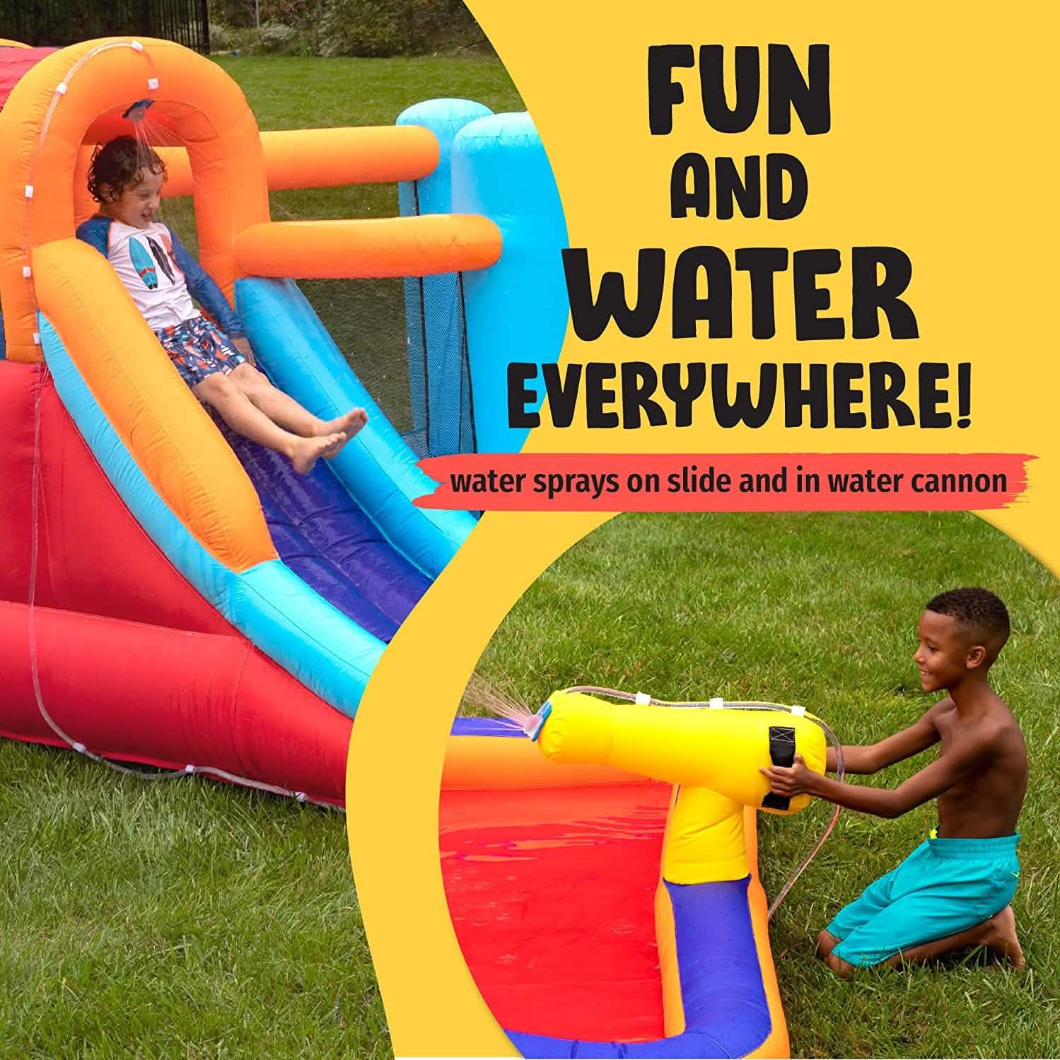 Giant Bounce House Water Slide with Pool Area