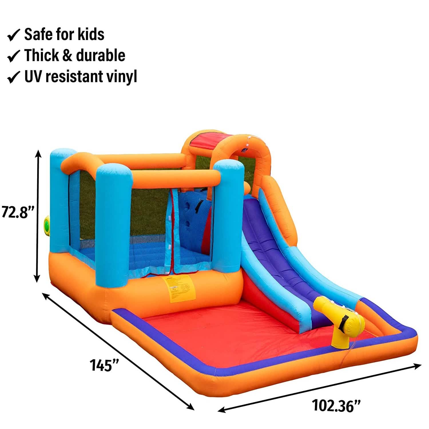 Giant Bounce House Water Slide with Pool Area