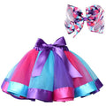 Girl's Layered Ballet Tulle Rainbow Tutu Skirt