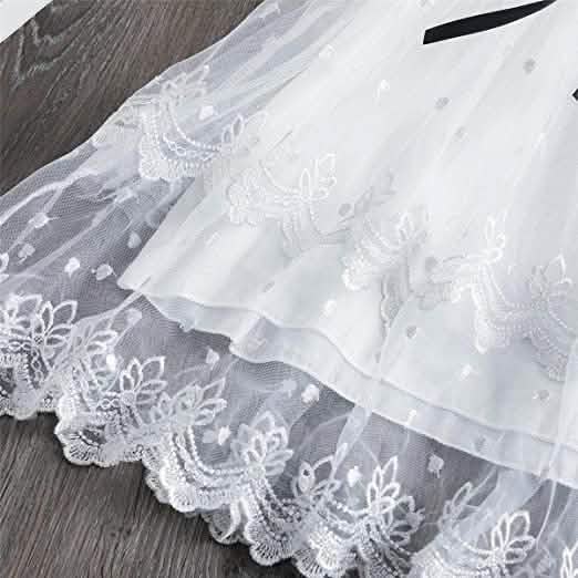 Girl's Wedding Lace Tulle Vintage Dress