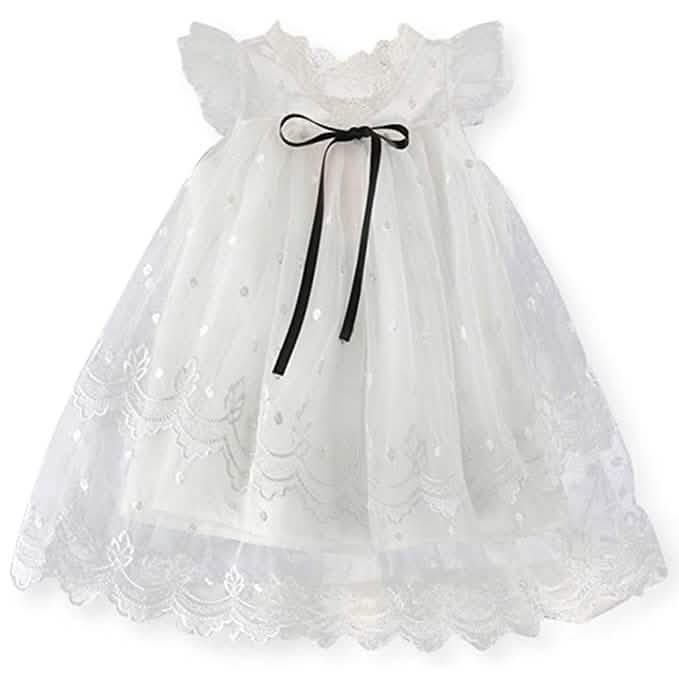 Girl's Wedding Lace Tulle Vintage Dress