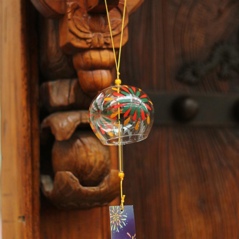 Glass Wind Chimes Japanese-Style Wind Chime Simple And Beautiful Label Pendnat Wind Bells Japanese Glass Wind Chime Handmade Pendants For Birthday Gift and Home Decors