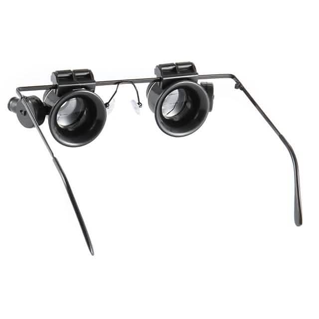 Glasses Type 20X Magnifier With White Led Light