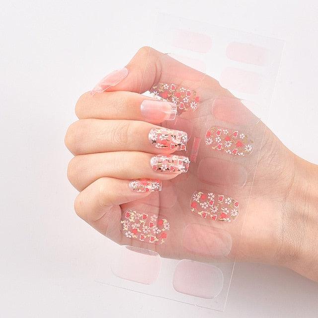 Glitter Series Shiny Manicure Decoration Designed Nail Art Stickers Nail Decoration Nail Wraps Shiny Tattoos Kids Nails Art Decoration Nail Strips Shiny French Tip Guides Stickers French Nail Stickers Form Fringe Guides