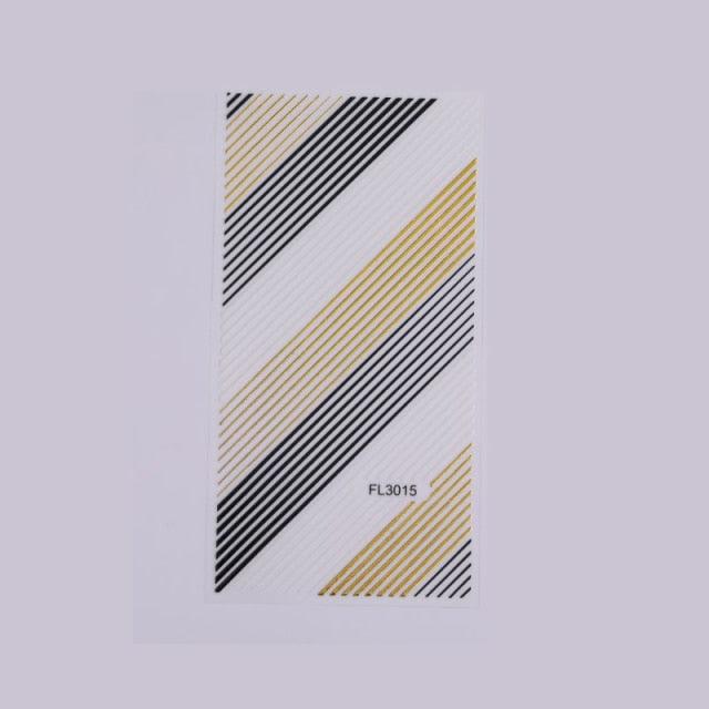 Gold Silver 3D Nail Sticker Curve Stripe Lines Nails Stickers Gradient Adhesive Striping Tape Nail Art Stickers Decal Decoration Metallic Curve Strip Line Nail Decal Self-Adhesive 3D Wave Design Decoration for Women Girls