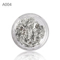 Gold Silver Irregular Aluminum Foil Paper Nail Art Sticker 3D Glitter Manicure UV Gel Polish Nail Decoration Tools Decoration Stickers Decoration New Gold Nail Transfer Foils for Nail Arts Nails Supply Holographic Effect Nail Art Foil Stickers