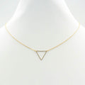 Gold Triangle Pendant Necklace