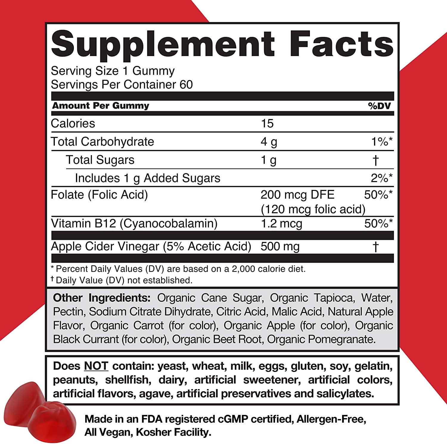Goli Apple Cider Vinegar Gummy Vitamins by Goli Nutrition