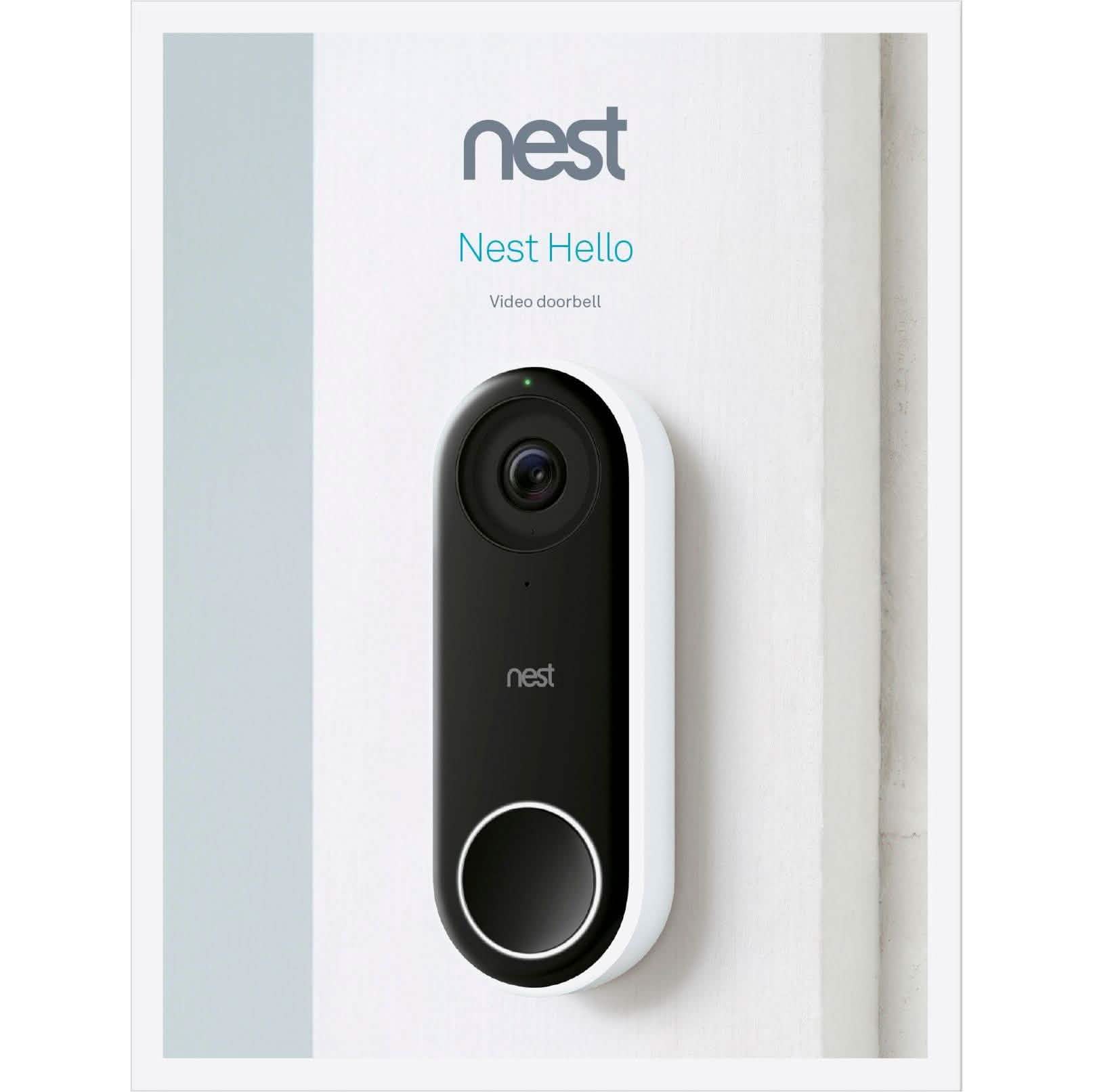 Google - Nest Hello Smart Wi-Fi Video Doorbell