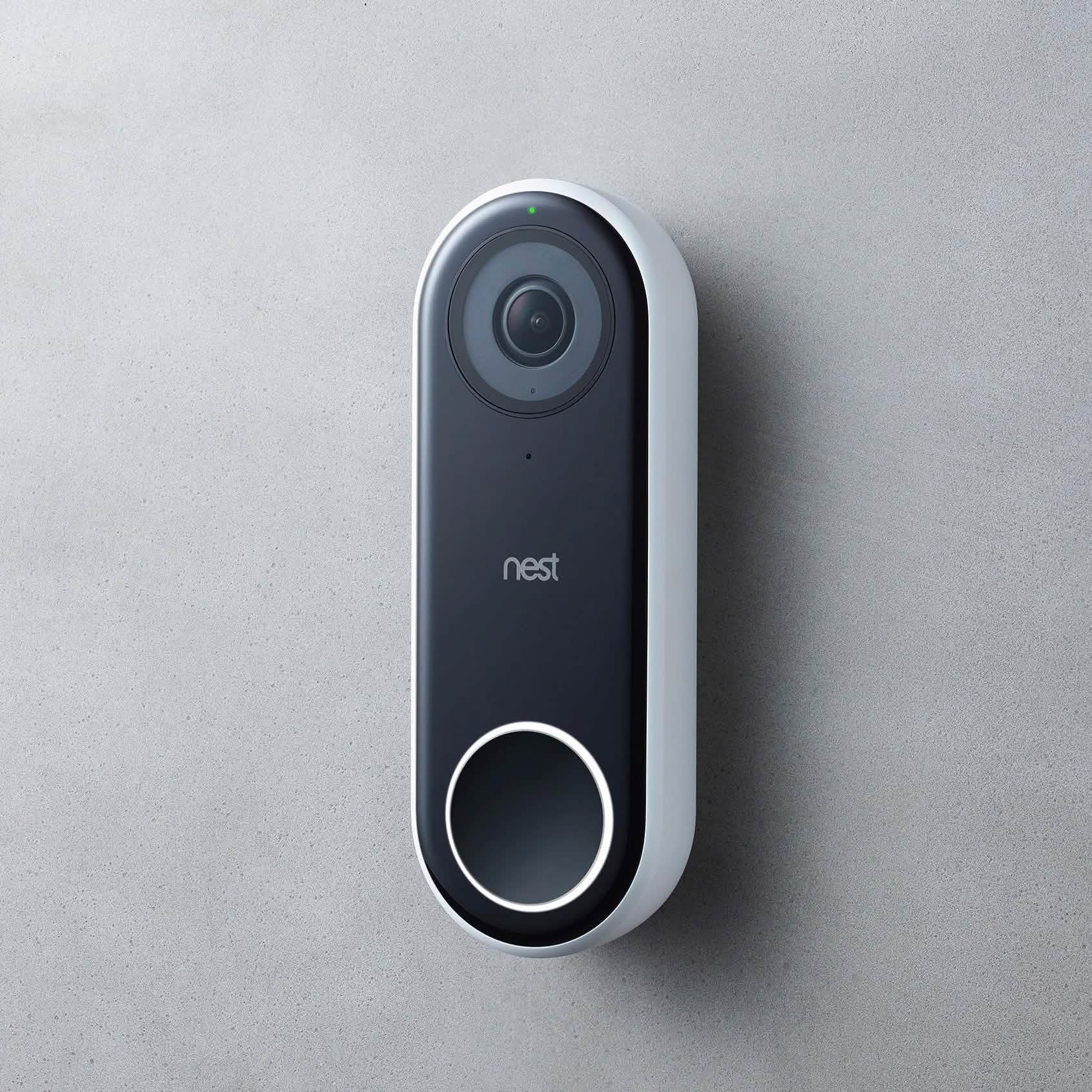 Google - Nest Hello Smart Wi-Fi Video Doorbell
