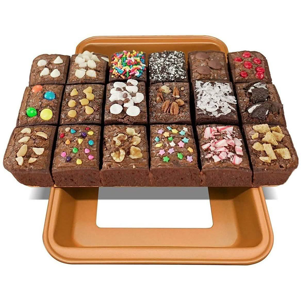 Gotham Steel Nonstick Baking Pan with Built-In Slicer