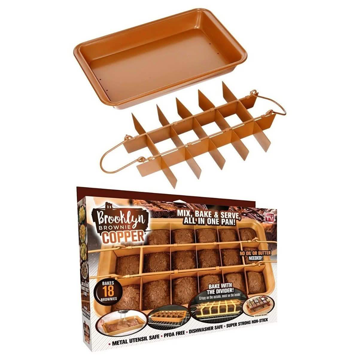 Gotham Steel Nonstick Baking Pan with Built-In Slicer