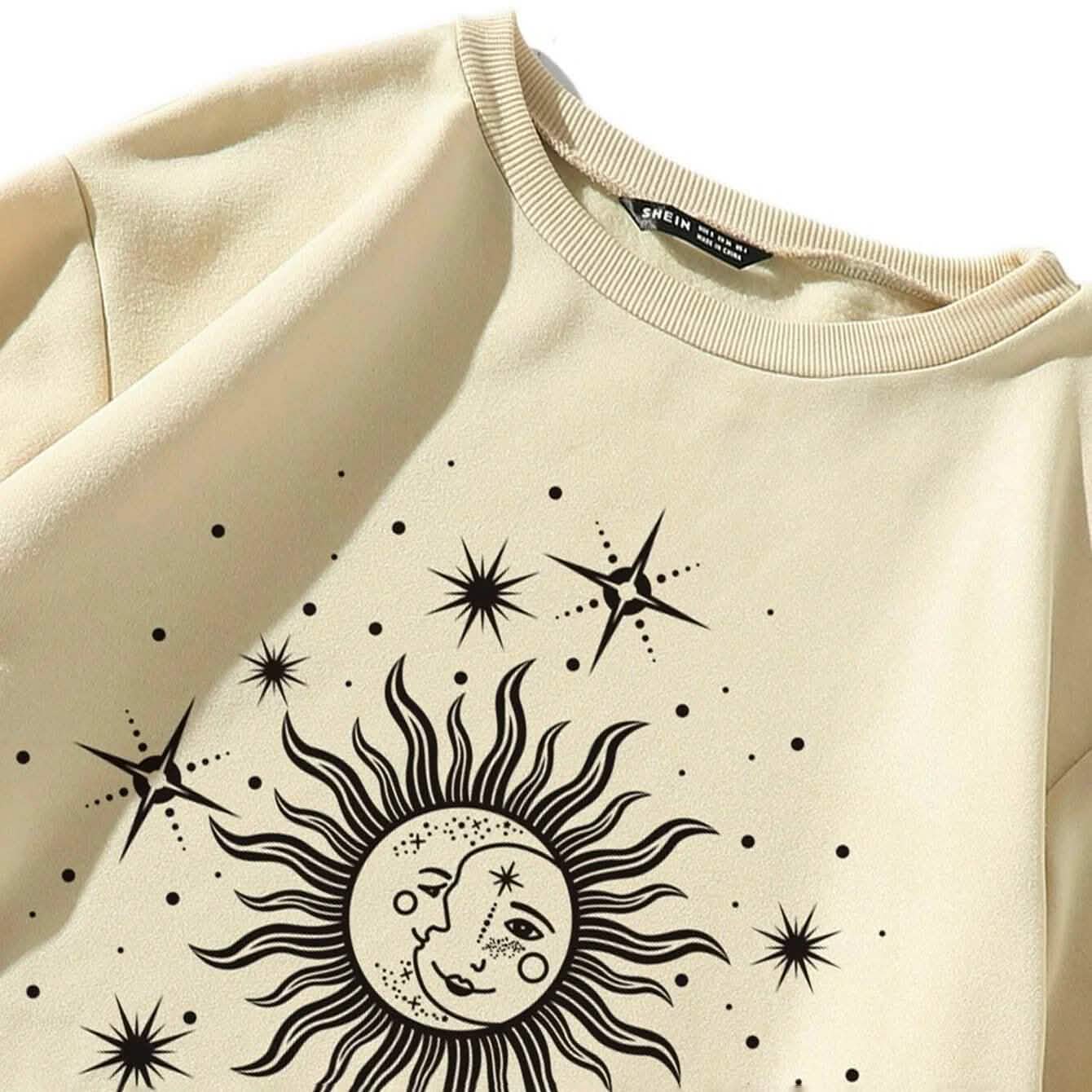 Graphic Print Thermal Sweatshirt