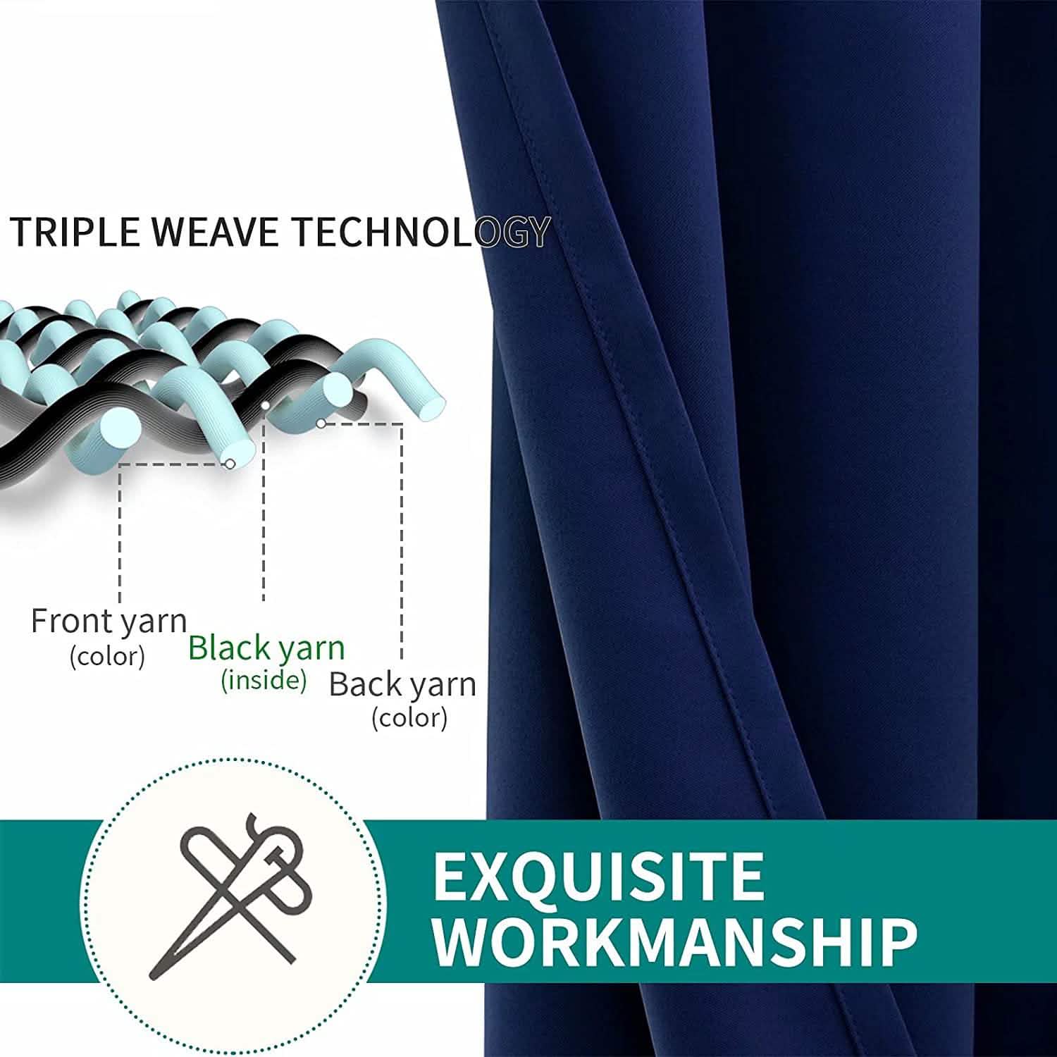 Grommet Top Room Darkening Blackout Curtain Panels