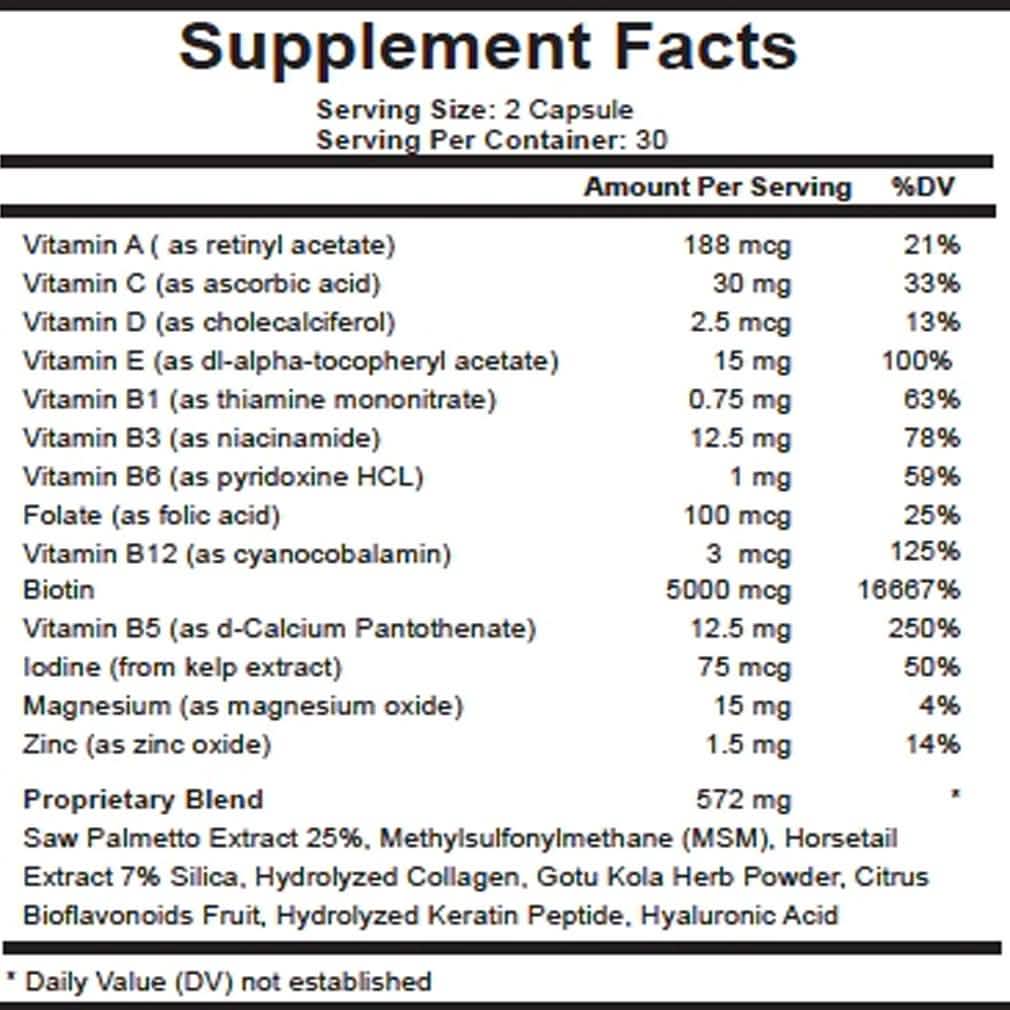 Growthful HD Hair Vitamins for Men and Women