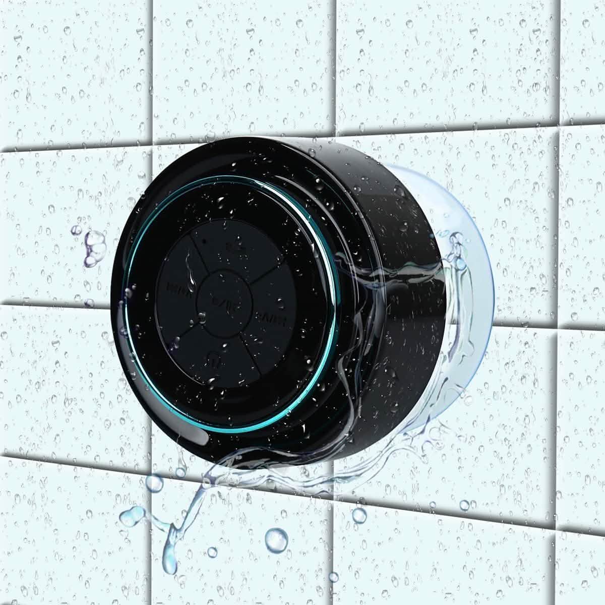 HAISSKY Portable Wireless Waterproof Speaker with FM Radio & Suction Cup