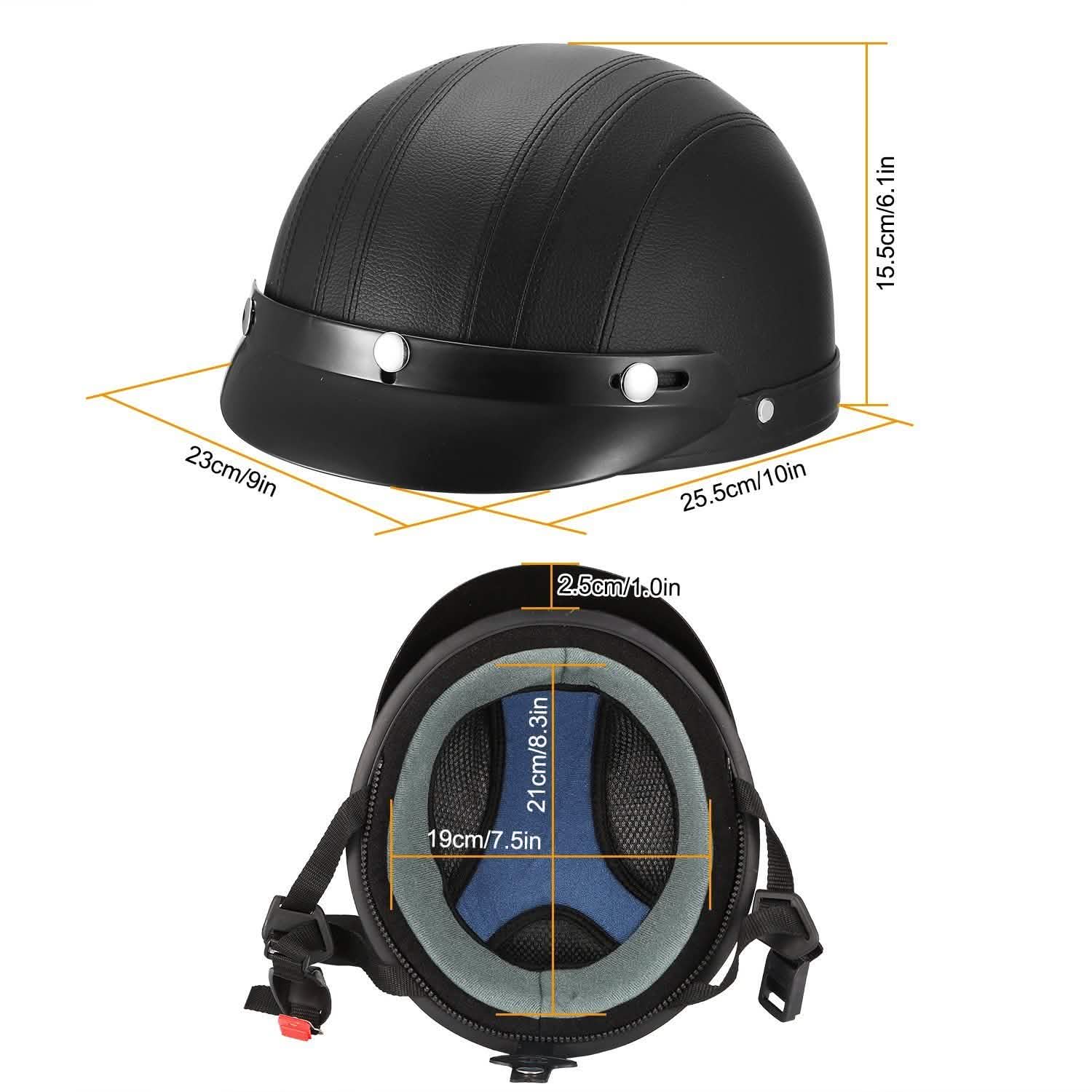 Half Motorcycle Helmet with Pilot Goggles