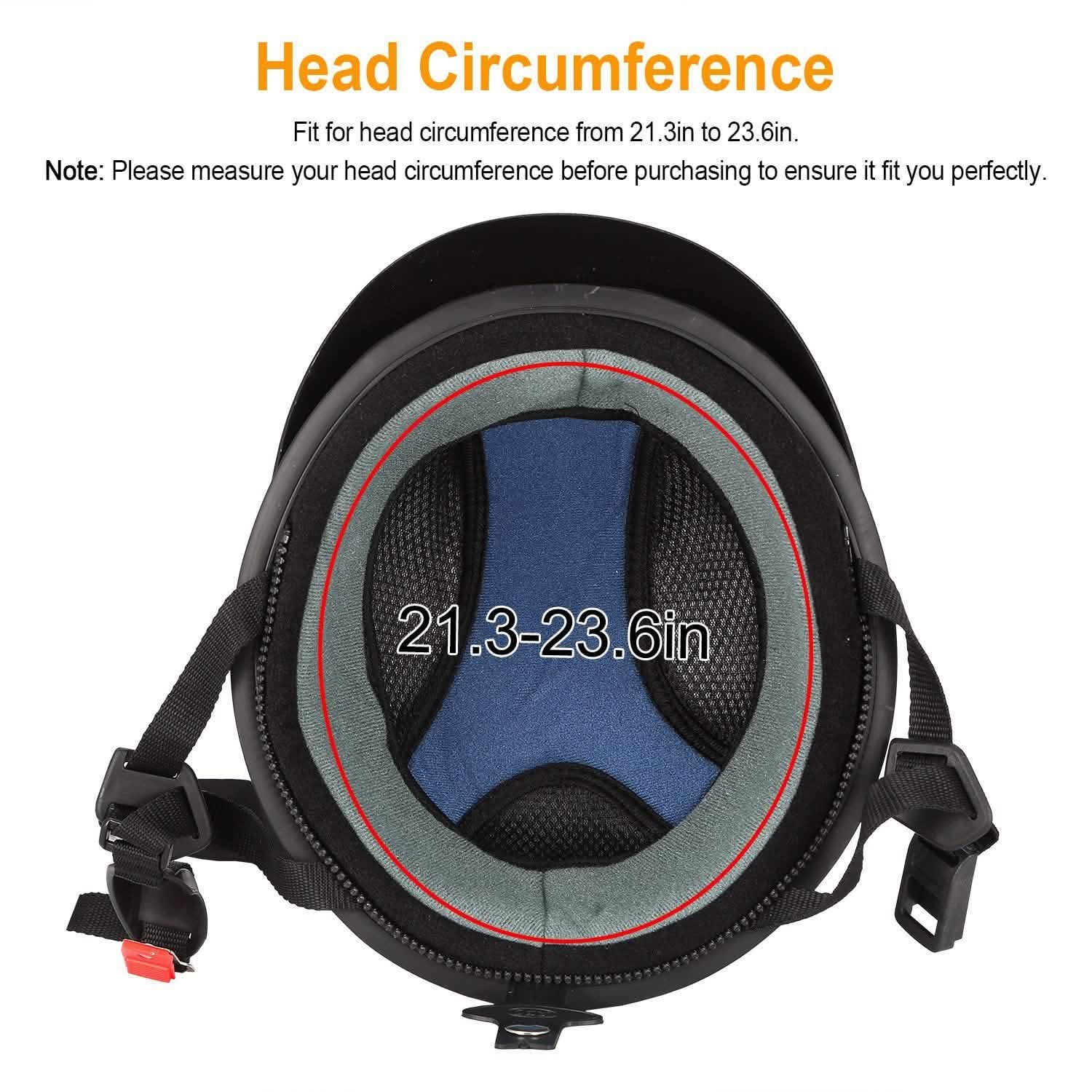 Half Motorcycle Helmet with Pilot Goggles