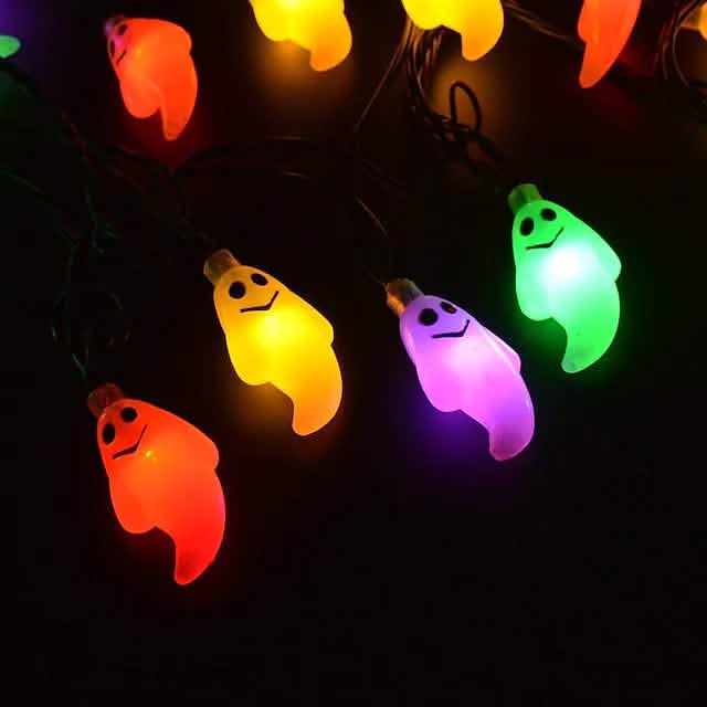Halloween Cute Ghost LED String Lights Upholstery Lights
