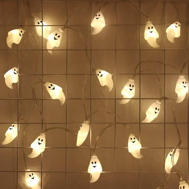 Halloween Cute Ghost LED String Lights Upholstery Lights