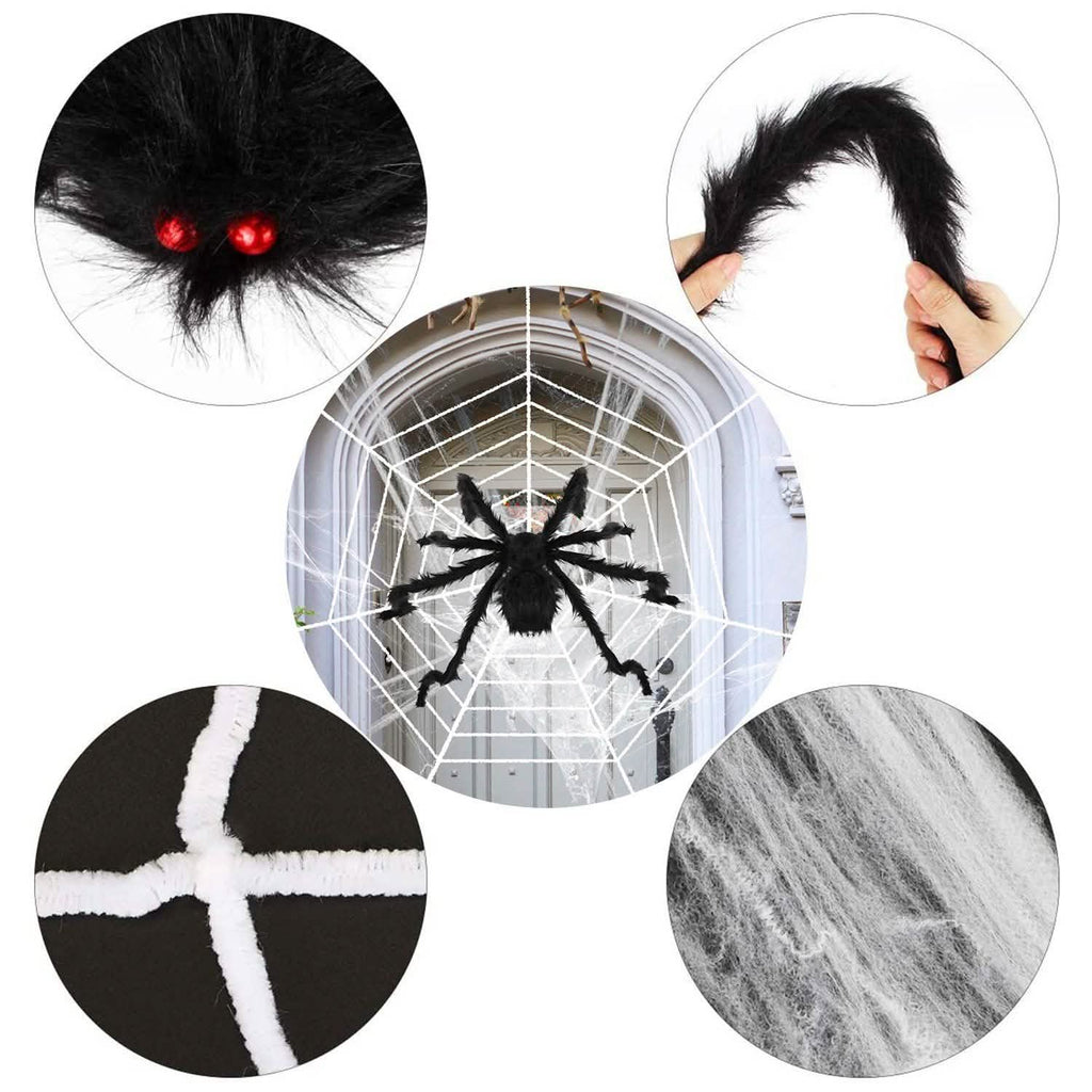 Halloween Decorations Spider Outdoor Stretch Cobweb