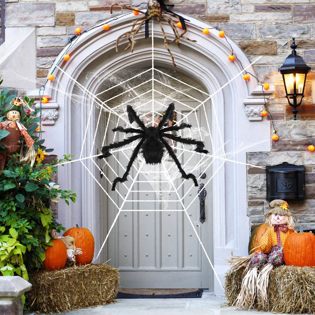 Halloween Decorations Spider Outdoor Stretch Cobweb