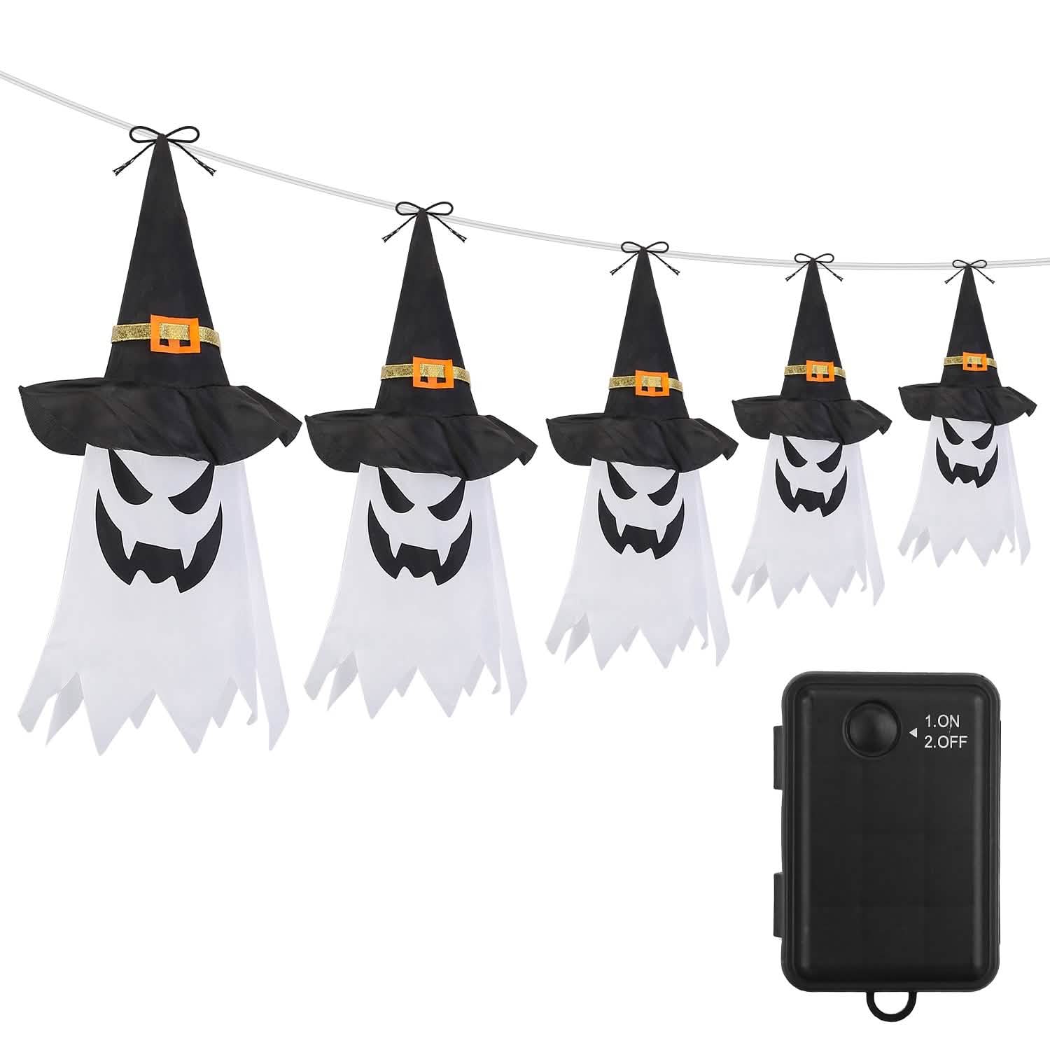 Halloween Ghost Witch Hat Hanging Light Lantern
