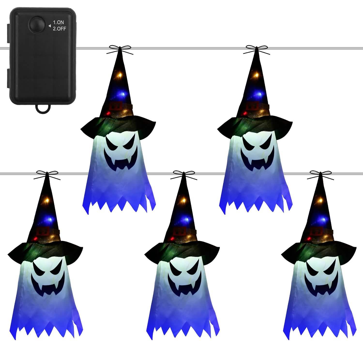 Halloween Ghost Witch Hat Hanging Light Lantern