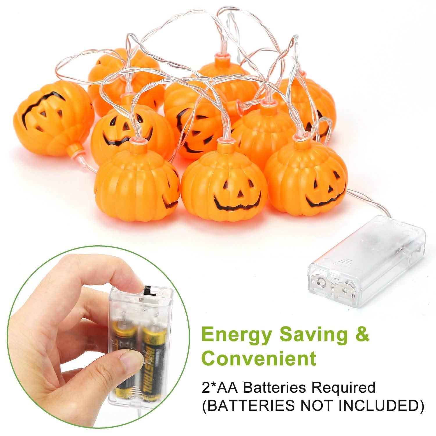 Halloween String Light Pumpkin LED Lamps Battery Powered