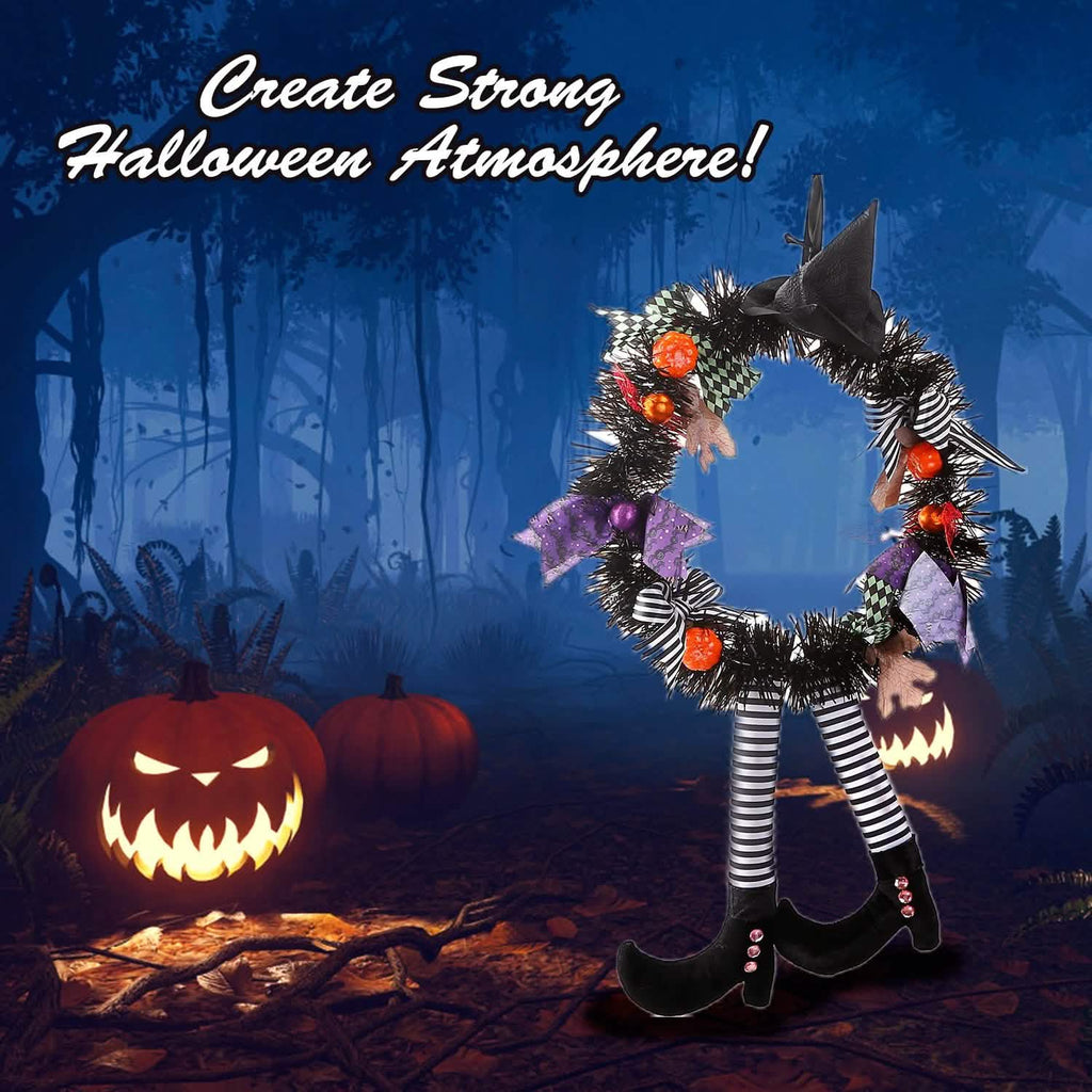 Halloween Witch Wreath Pumpkin Decorations
