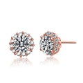Halo CZ Stud Earring