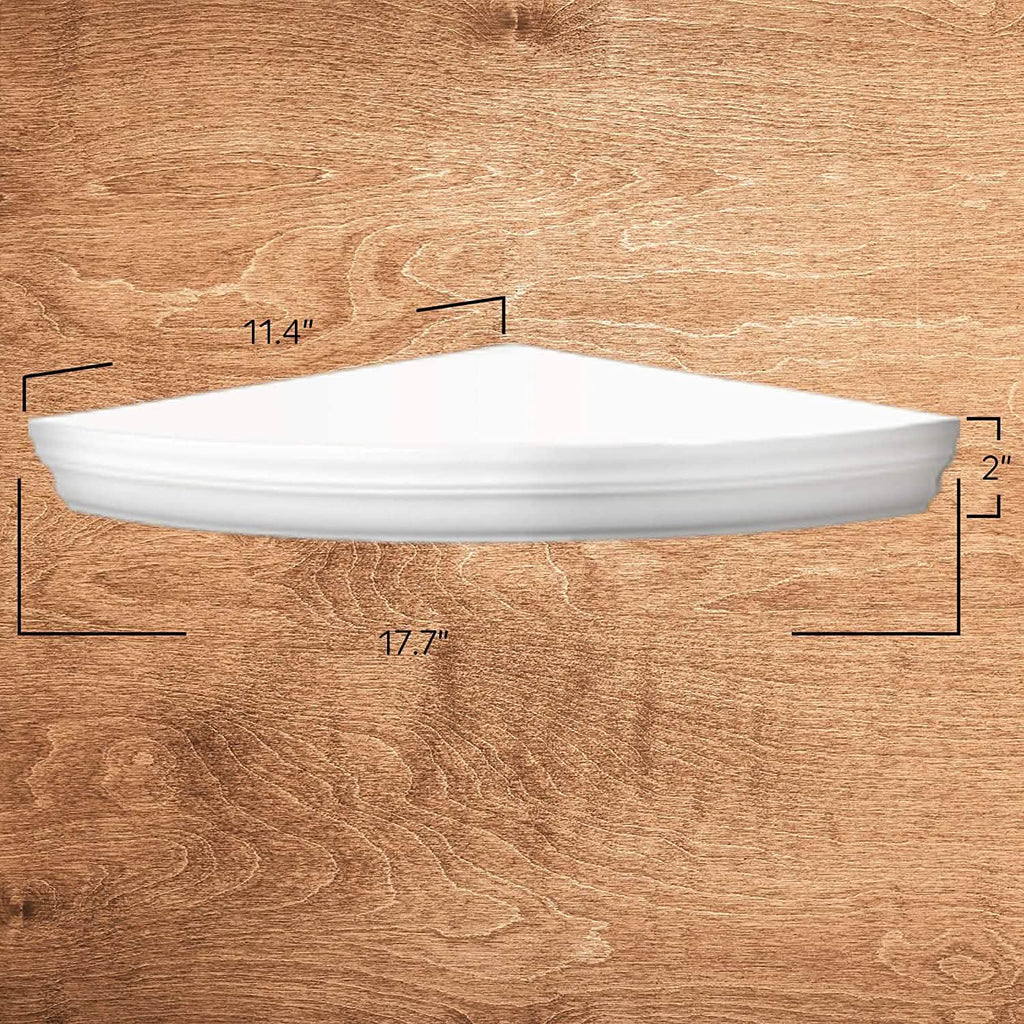 Halter Corner Floating Shelf - Space Saving Round Design with No Visible Support