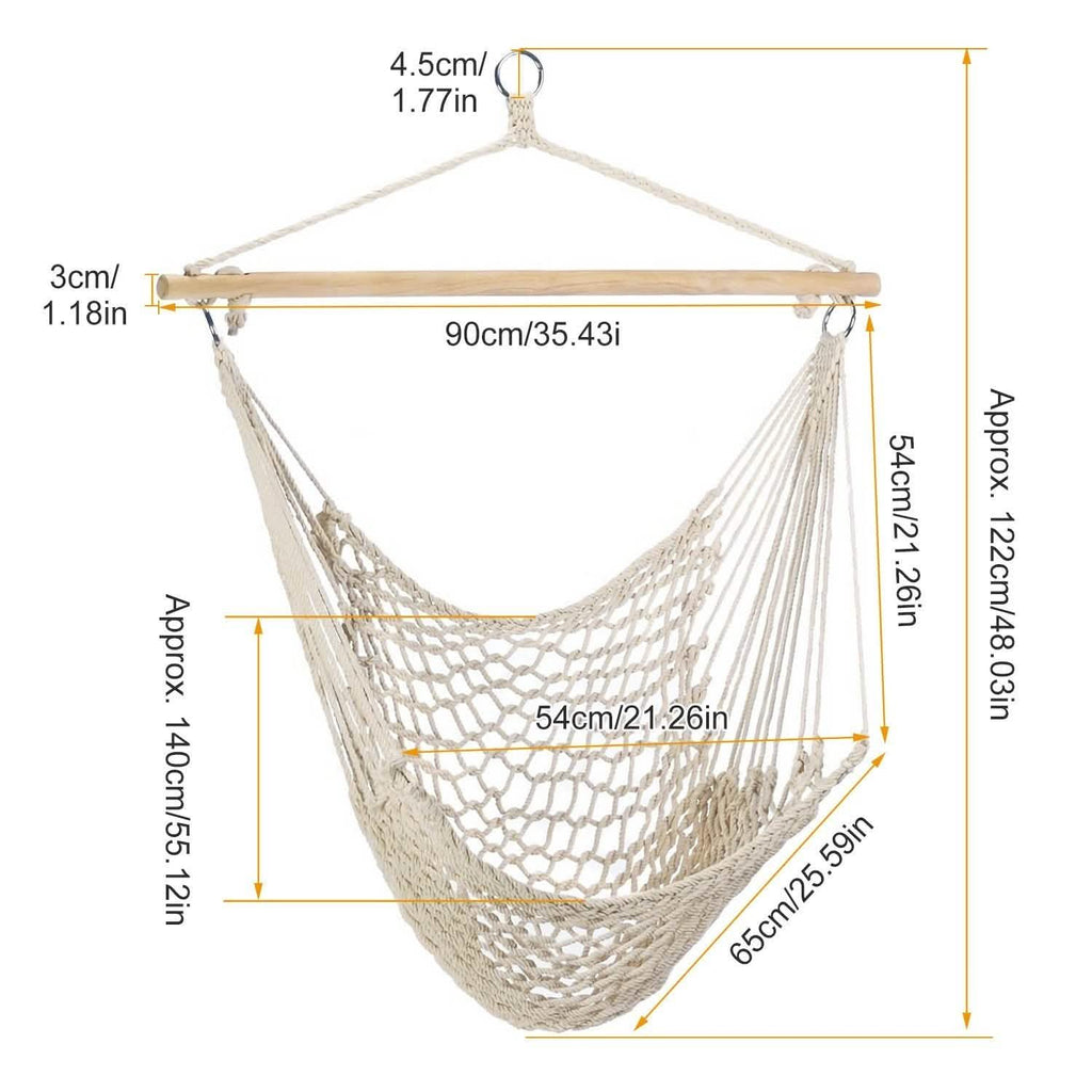 Hammock Chair Hanging Rope Seat