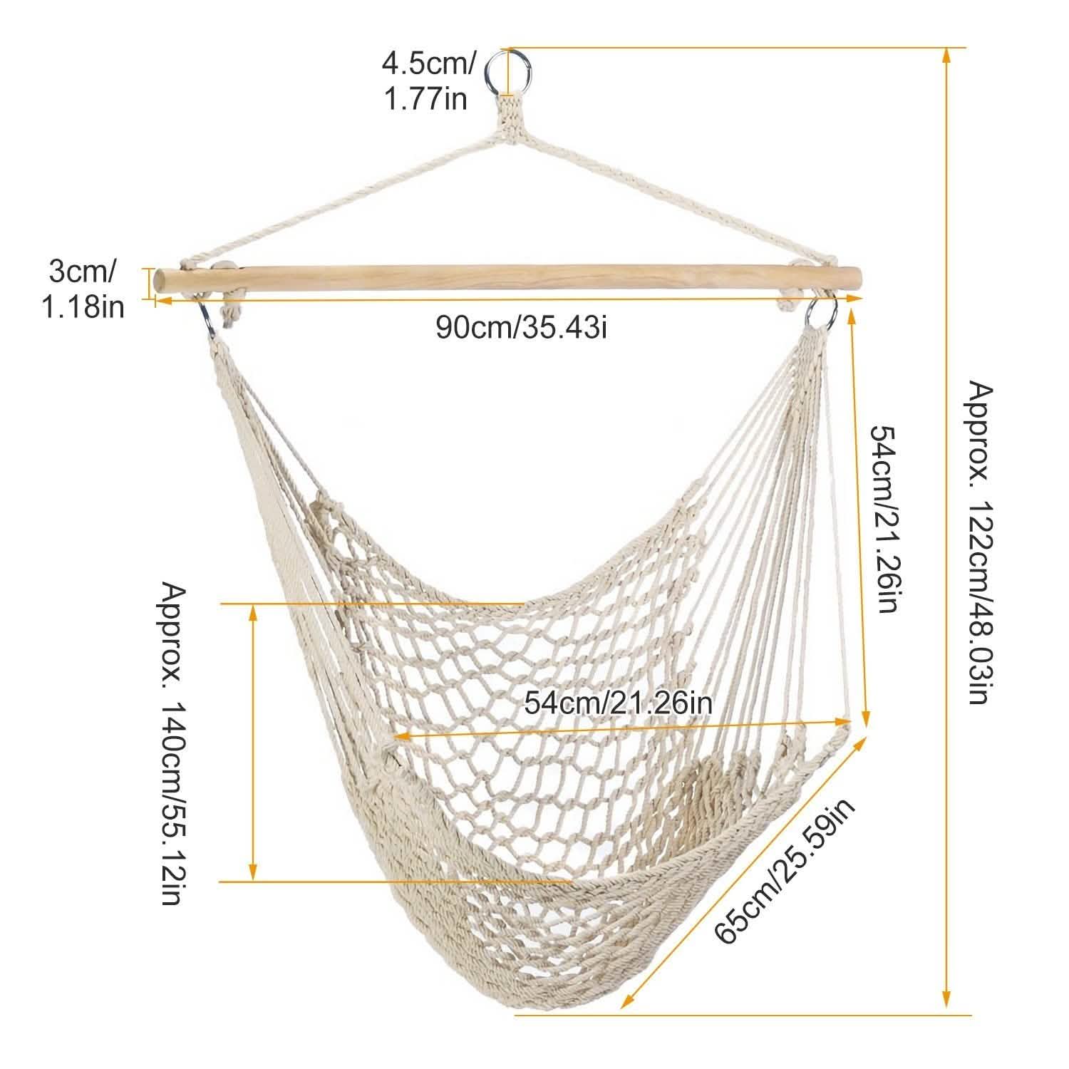 Hammock Chair Hanging Rope Seat