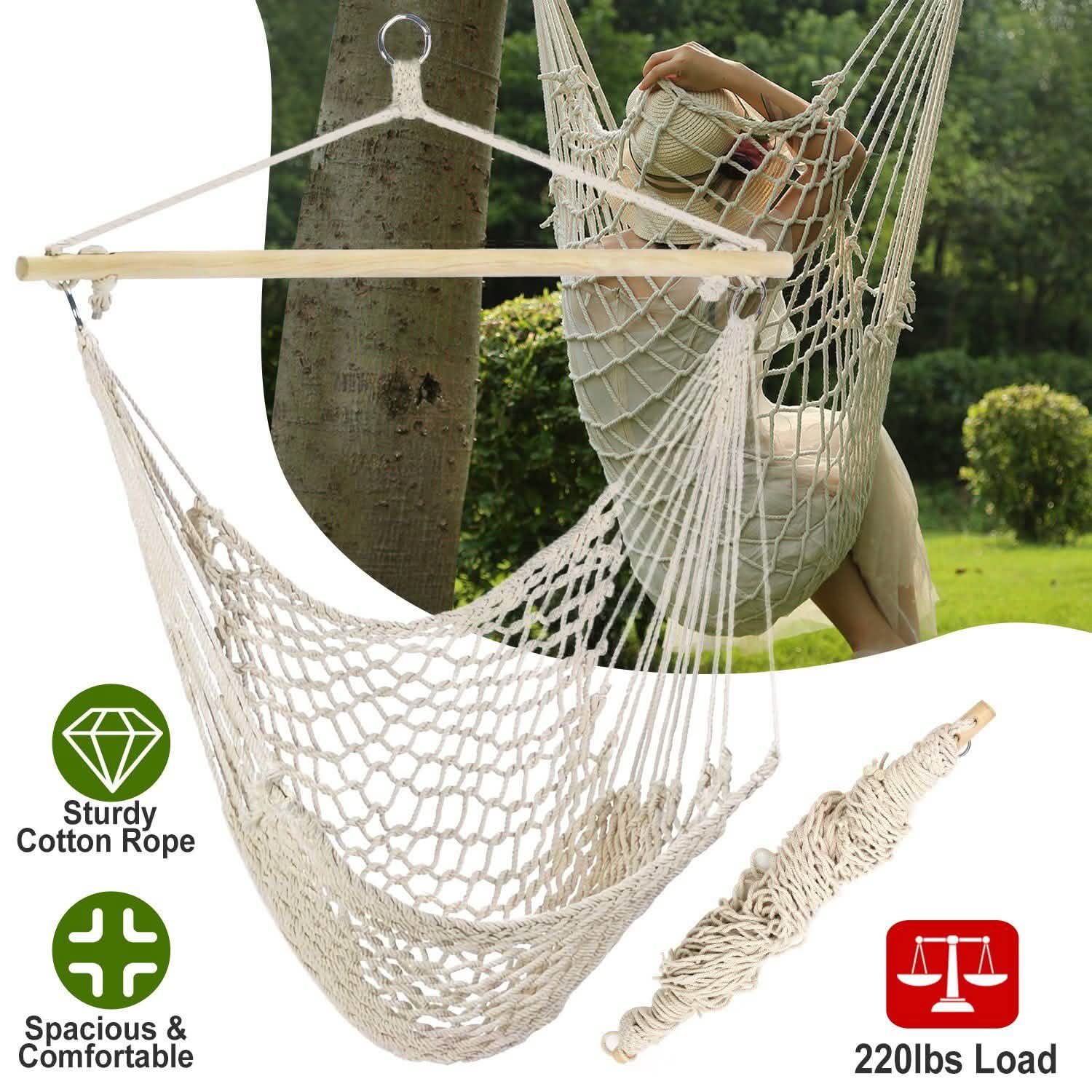 Hammock Chair Hanging Rope Seat