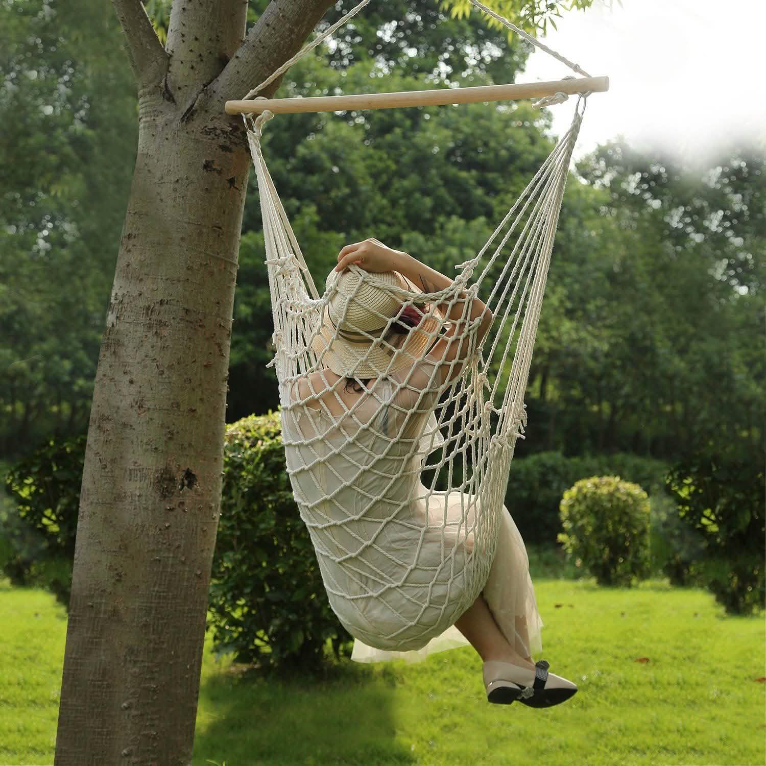Hammock Chair Hanging Rope Seat