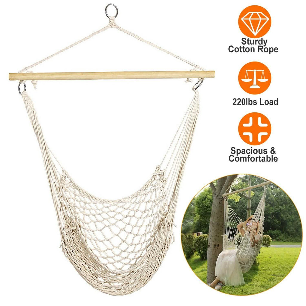 Hammock Chair Hanging Rope Seat