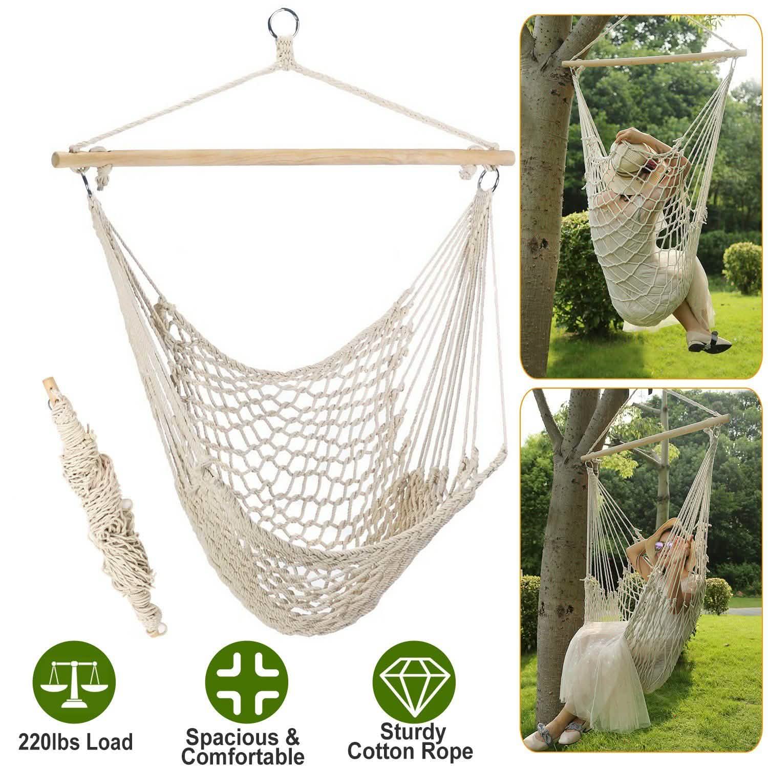Hammock Chair Hanging Rope Seat