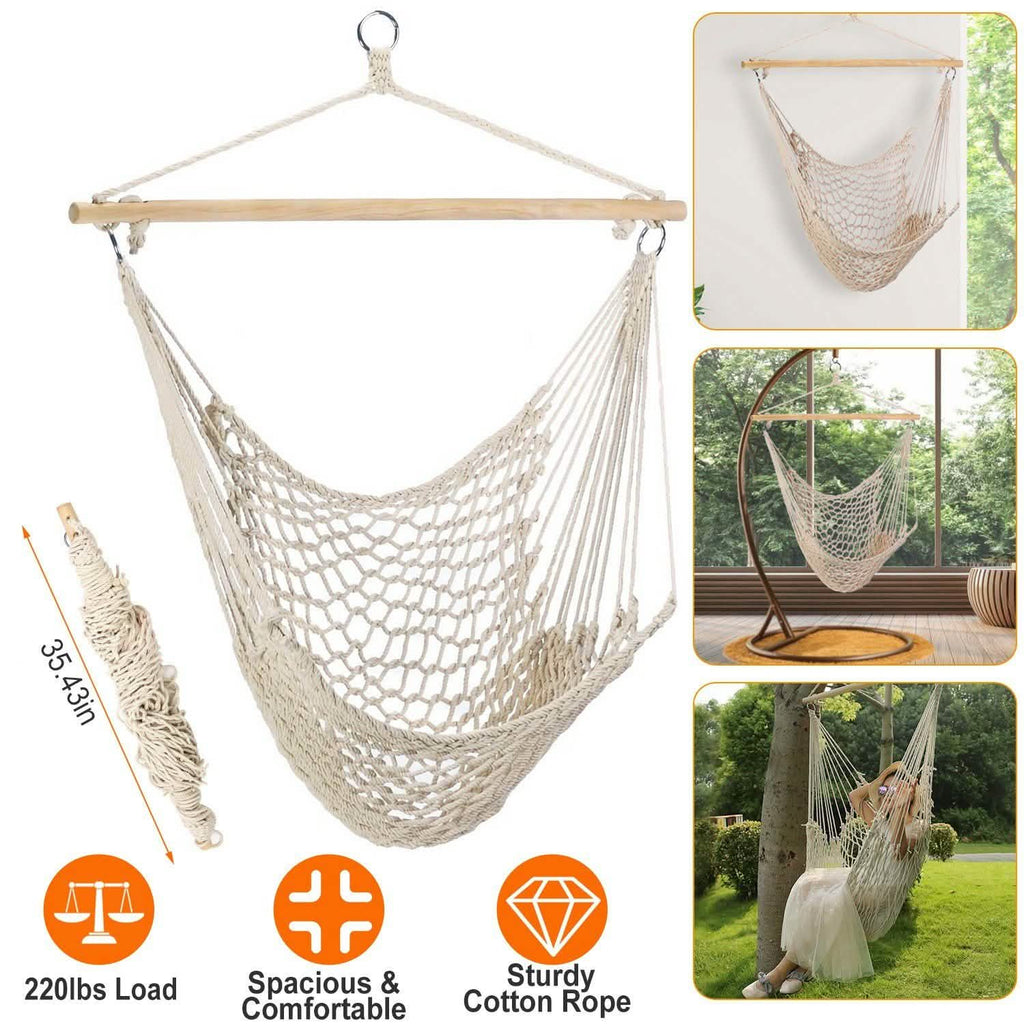 Hammock Chair Hanging Rope Seat