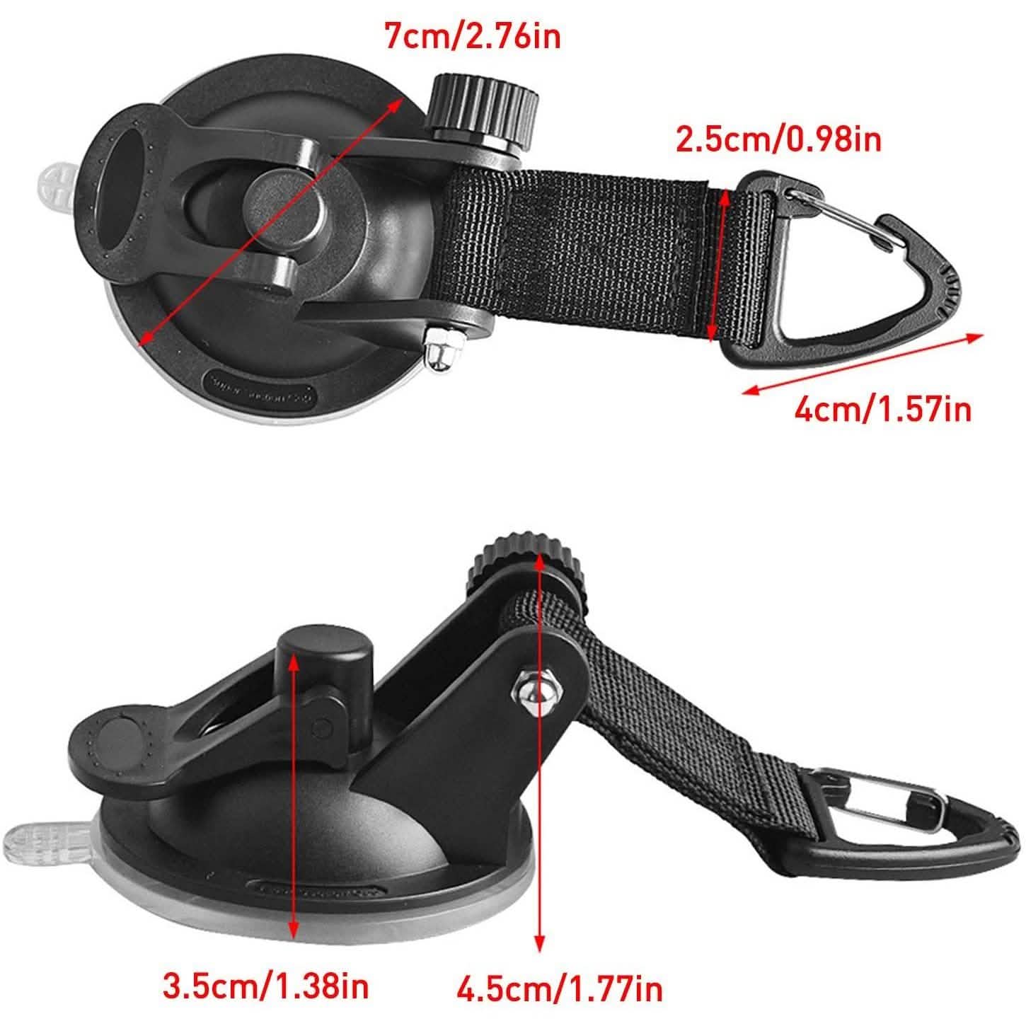 Hamnor Heavy Duty Car Camping Tie Down Suction Cups with Hooks