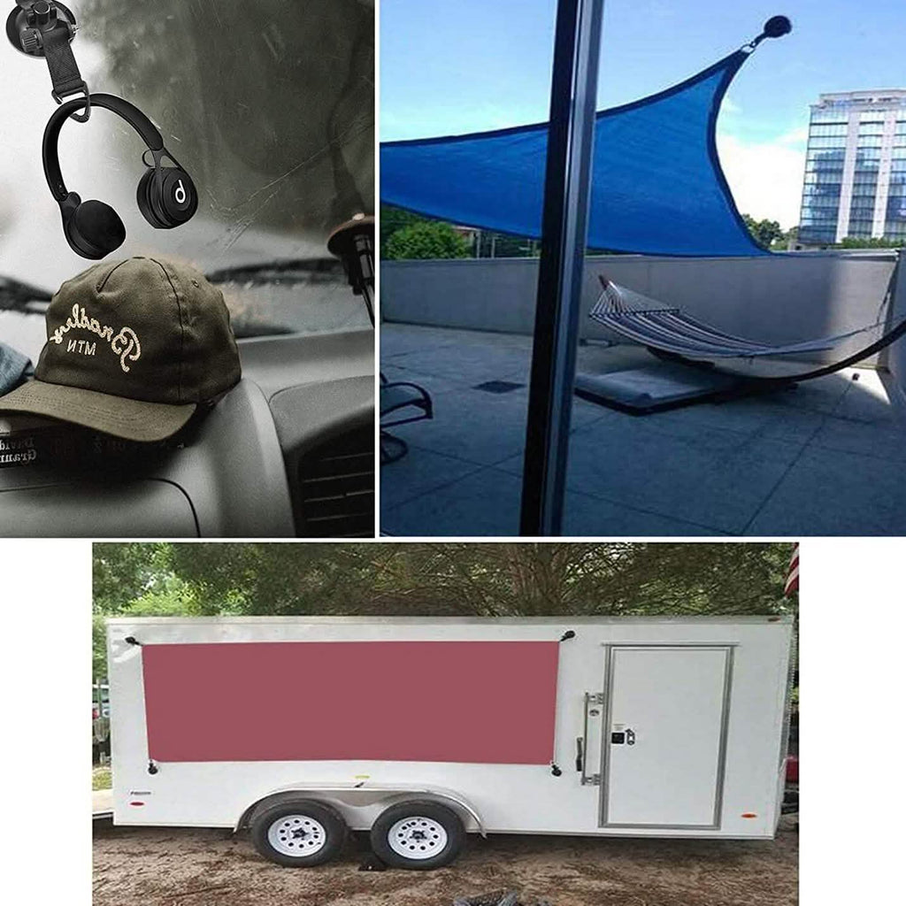 Hamnor Heavy Duty Car Camping Tie Down Suction Cups with Hooks