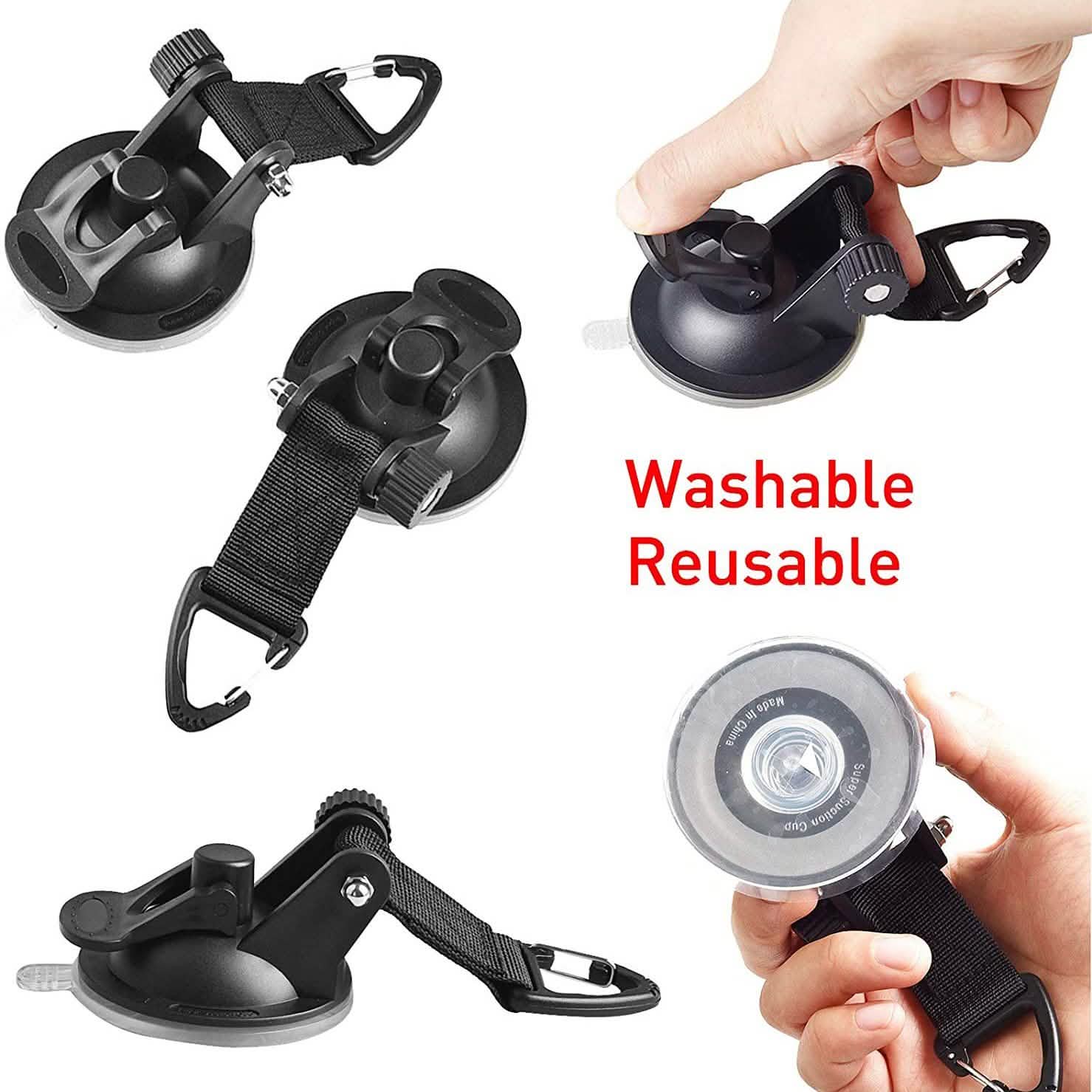 Hamnor Heavy Duty Car Camping Tie Down Suction Cups with Hooks