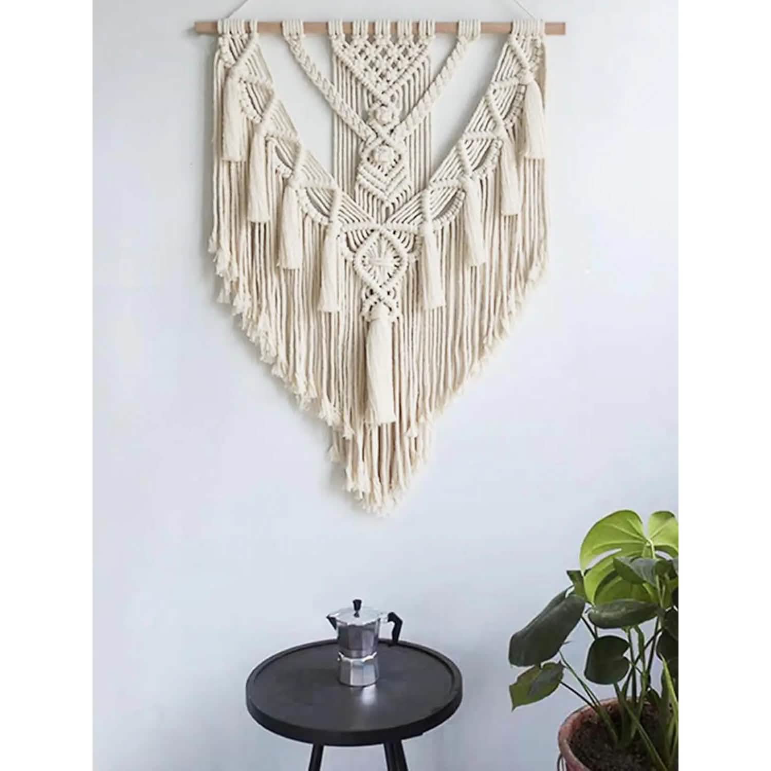 Hand Woven Lace Wall Hanging Bohemian Boho Art Decor