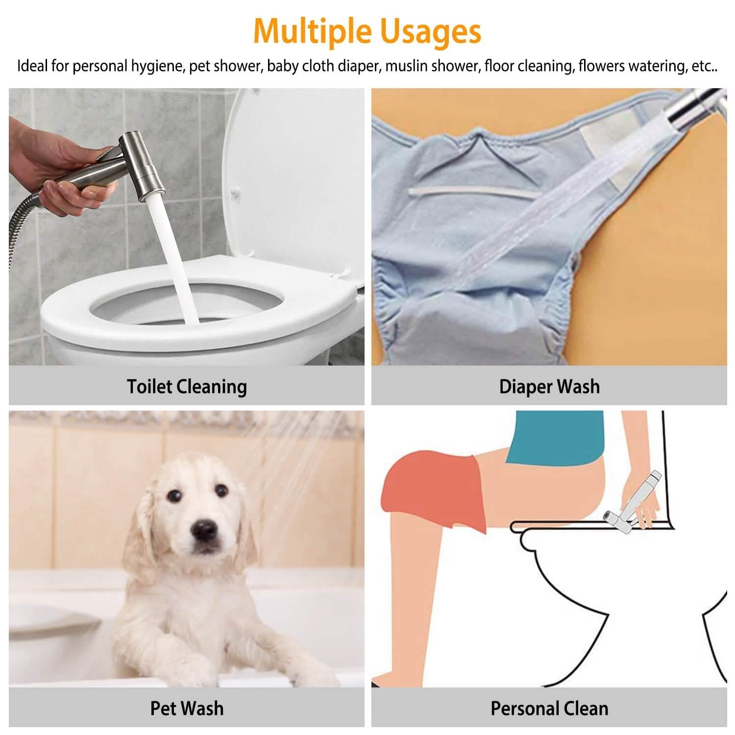 Handheld Bidet Sprayer Stainless Steel