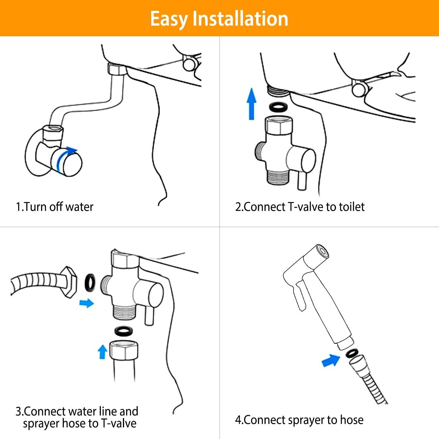 Handheld Bidet Sprayer Stainless Steel