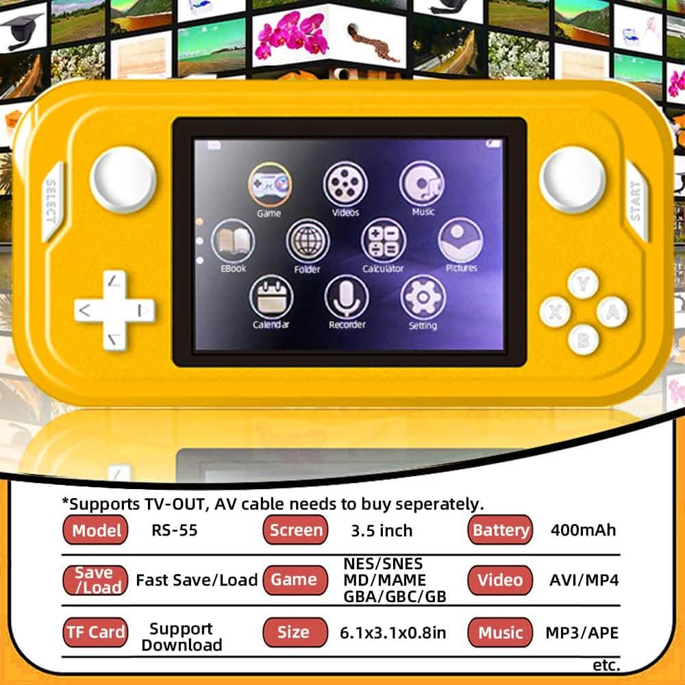 Handheld Game Console 3.5inch Mini Retro Gaming Player