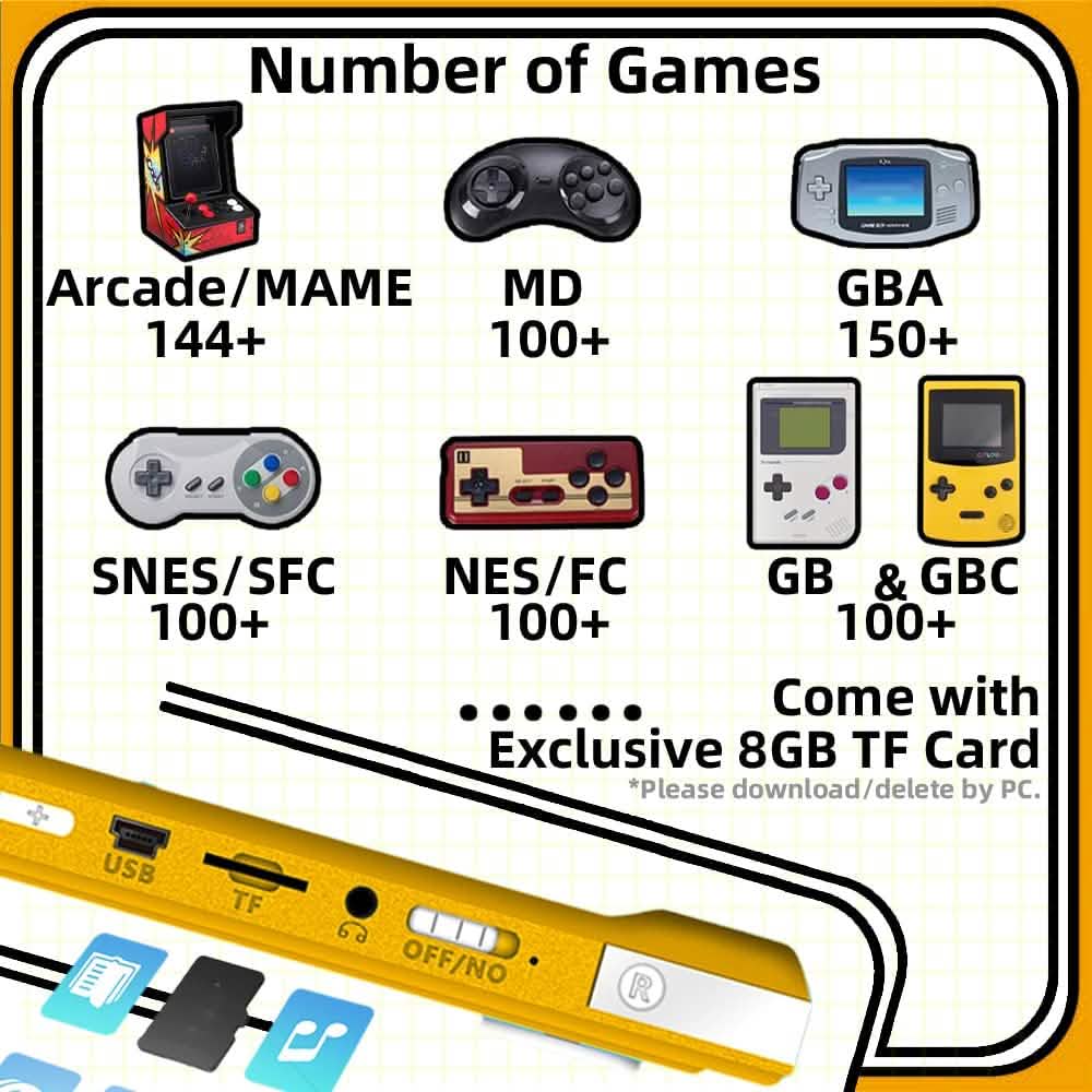 Handheld Game Console 3.5inch Mini Retro Gaming Player